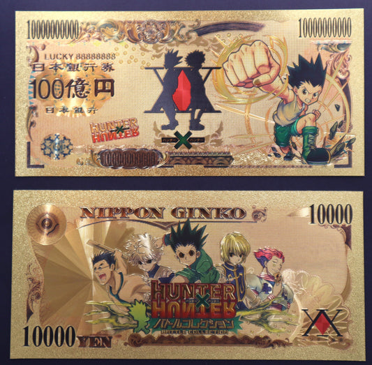 Hunter x Hunter Collectible Golden Foil Banknotes