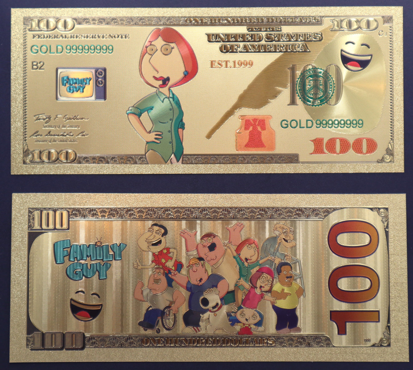 Family Guy Collectible Golden Foil Banknotes