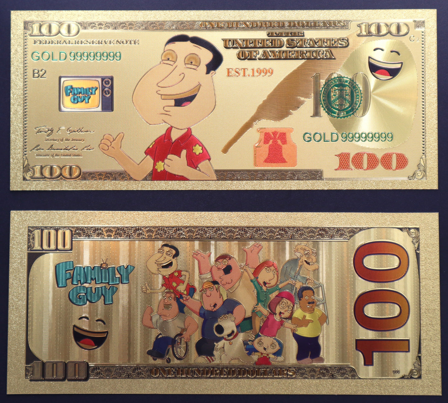Family Guy Collectible Golden Foil Banknotes