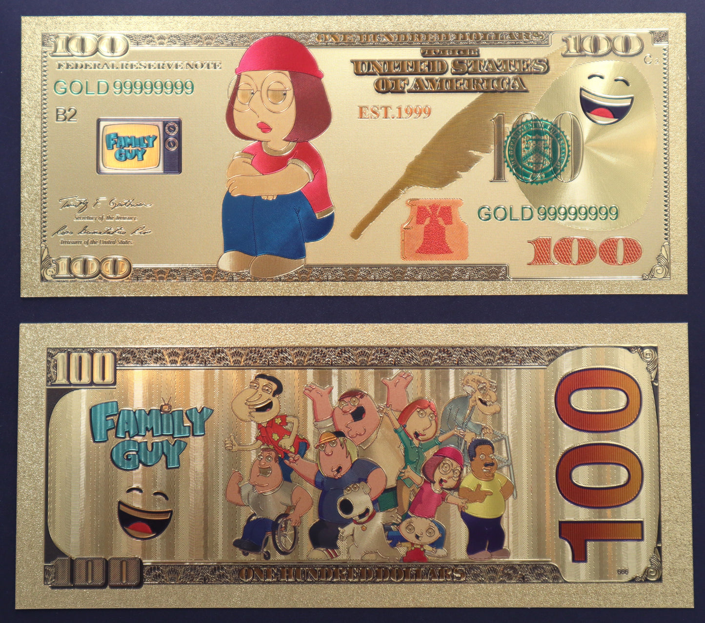 Family Guy Collectible Golden Foil Banknotes