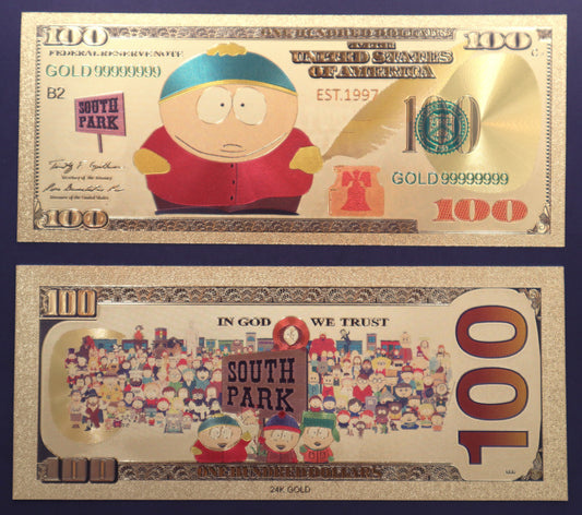 South Park Collectible Golden Foil Banknotes