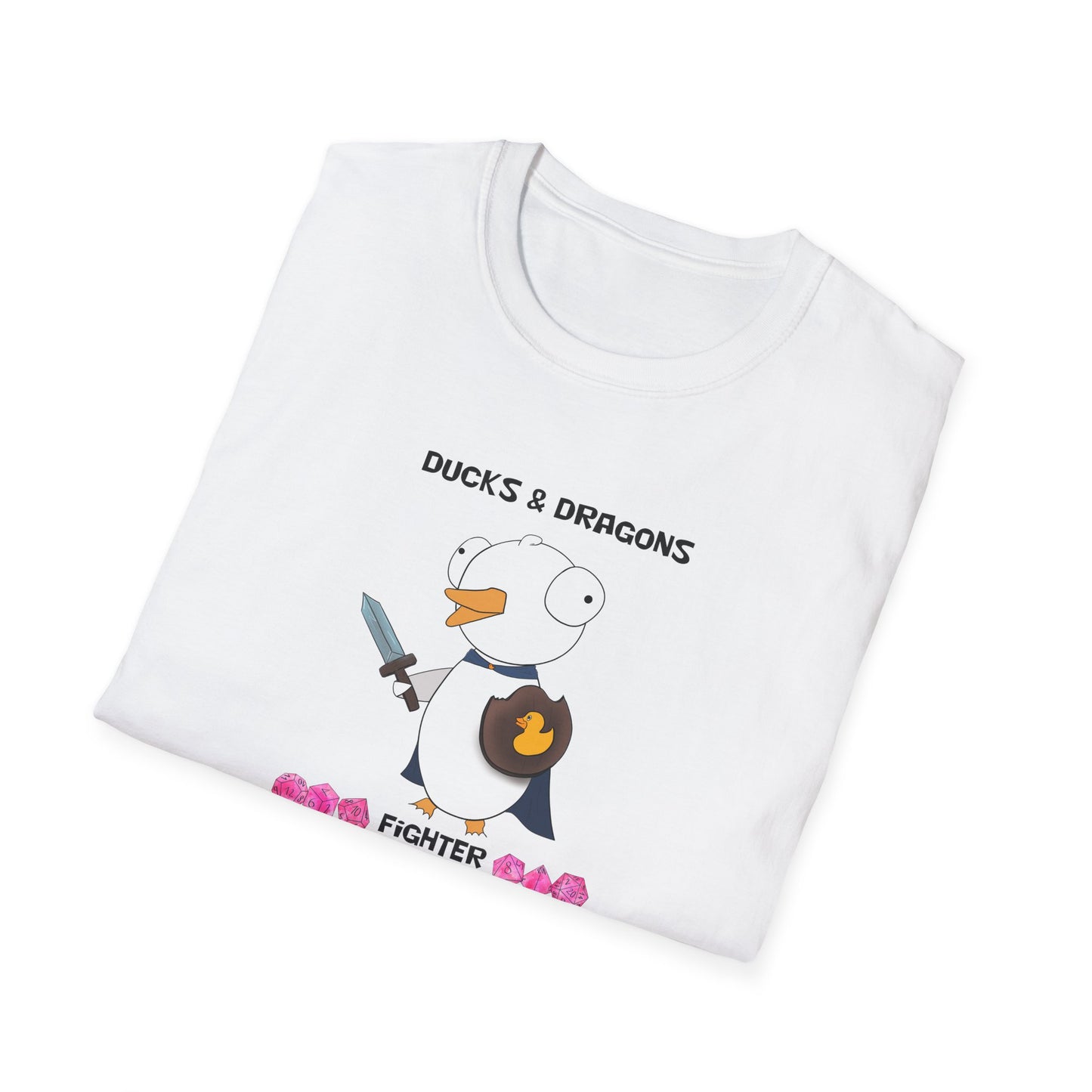 D&D Ducks And Dragons Fighter | Dippy Duck T shirt | Cute and Funny Unisex T shirt | Fighter Class Shirt | DnD Clothing