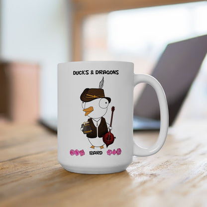 D&D Ducks And Dragons Bard | Bard Class Mug | Dungeons and Dragons Mug |  | Cute and Funny Ceramic Coffee Cup | 11oz/0.33 l