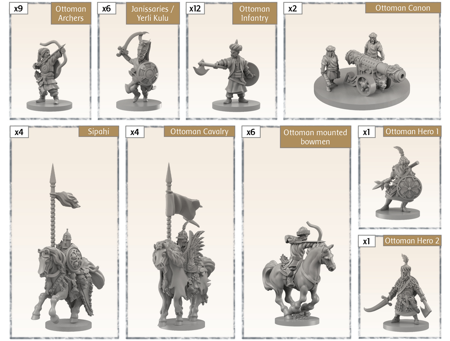 Time of Legends Joan of Arc Ottoman Army Expansion. Miniatures Only!