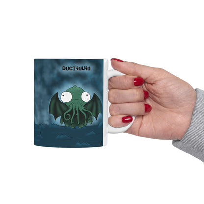 DuCthulhu | Cute and Funny Ceramic Coffee Cup | Dippy Duck Mug | 11oz/0.33 l