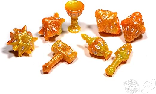 [Grade A] PolyHero Cleric 8 Dice Set Sunstorm