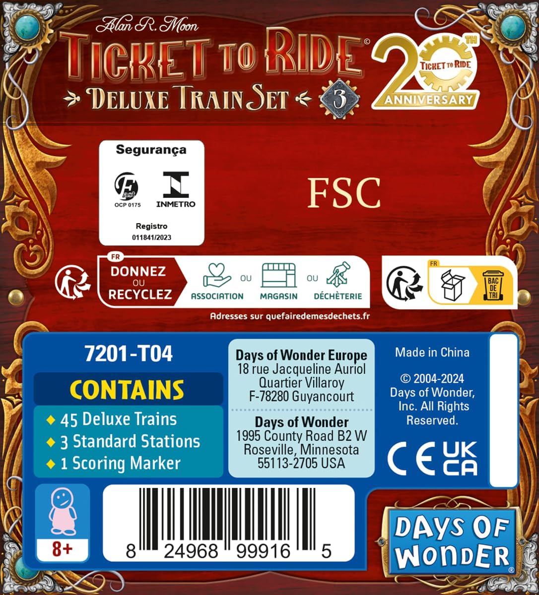 [Grade A] Ticket to Ride - Deluxe Train Sets 3 Red