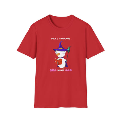 D&D Ducks And Dragons Wizard | Dippy Duck T shirt | Cute and Funny Unisex T shirt | Wizard Class Shirt | DnD Clothing