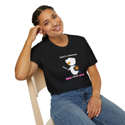 D&D Ducks And Dragons Fighter | Dippy Duck T shirt | Cute and Funny Unisex T shirt | Fighter Class Shirt | DnD Clothing