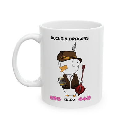 D&D Ducks And Dragons Bard | Bard Class Mug | Dungeons and Dragons Mug |  | Cute and Funny Ceramic Coffee Cup | 11oz/0.33 l