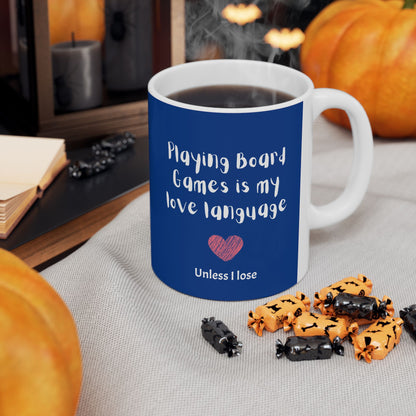 Playing Board Games is My Love Language  | Cute and Funny Ceramic Coffee Cup | Gaming Mug | 11oz/0.33 l