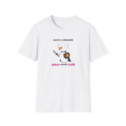 D&D Ducks And Dragons Fighter | Dippy Duck T shirt | Cute and Funny Unisex T shirt | Fighter Class Shirt | DnD Clothing