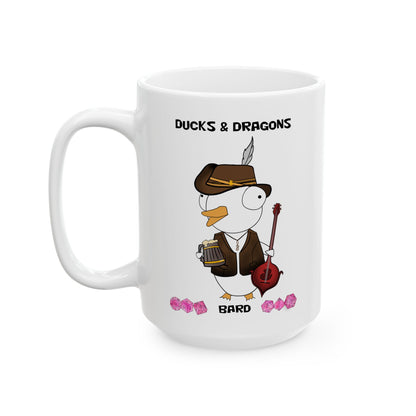 D&D Ducks And Dragons Bard | Bard Class Mug | Dungeons and Dragons Mug |  | Cute and Funny Ceramic Coffee Cup | 11oz/0.33 l
