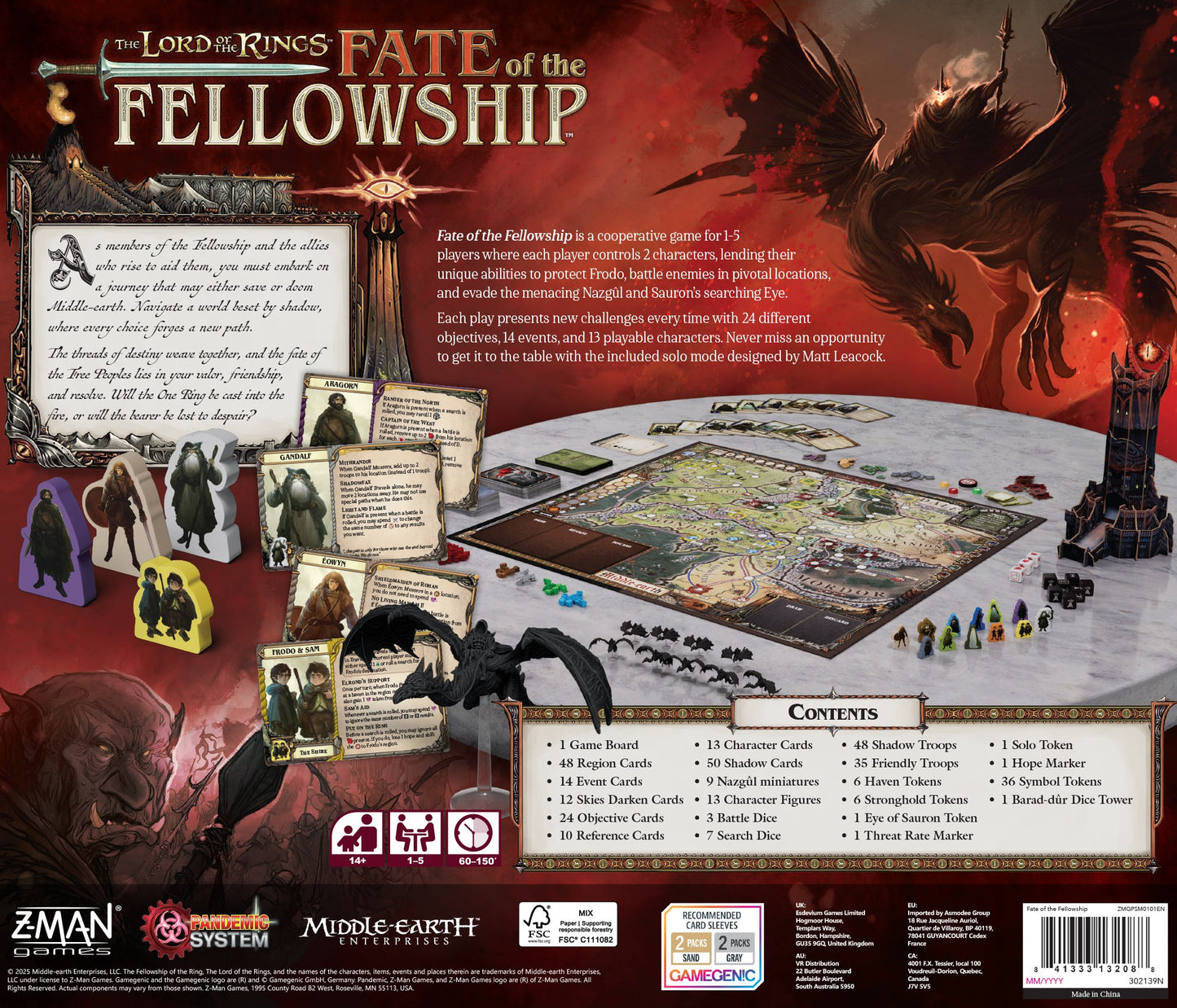 [Grade B] The Lord of the Rings Fate of the Fellowship - A Pandemic System Game