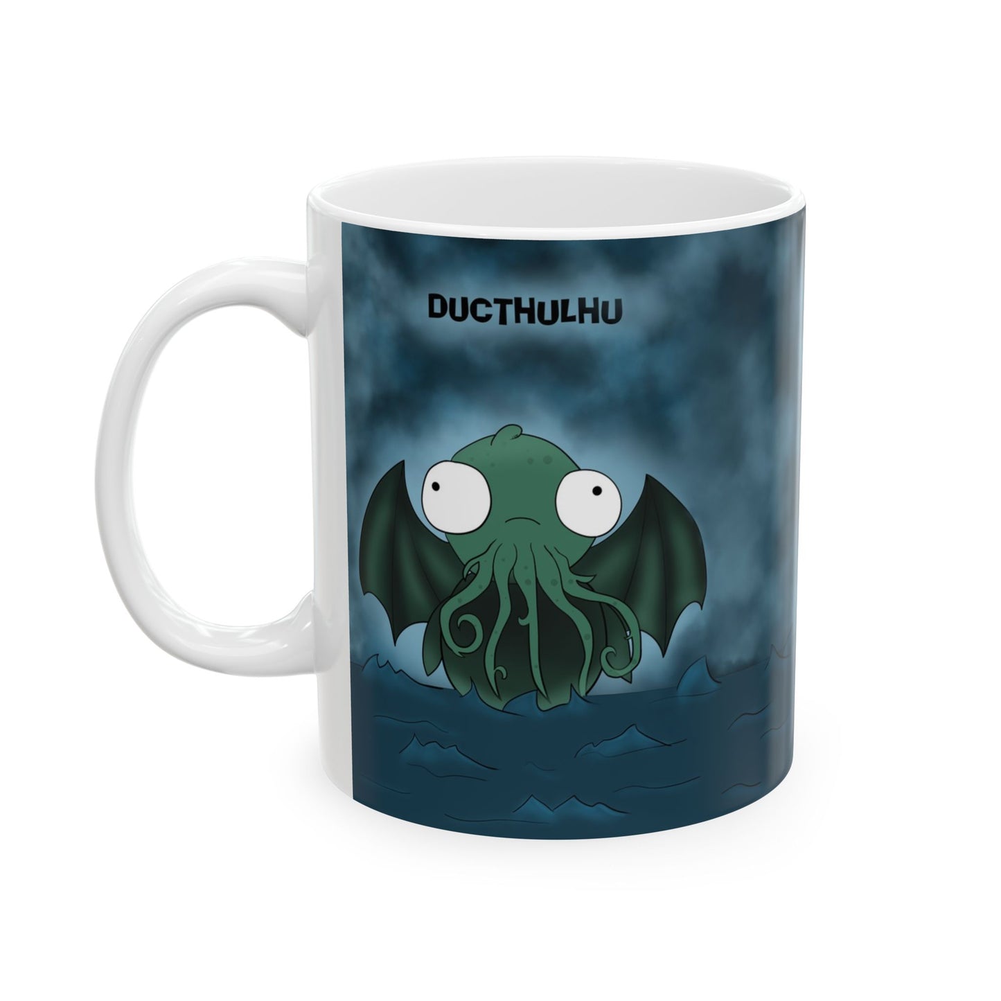 DuCthulhu | Cute and Funny Ceramic Coffee Cup | Dippy Duck Mug | 11oz/0.33 l
