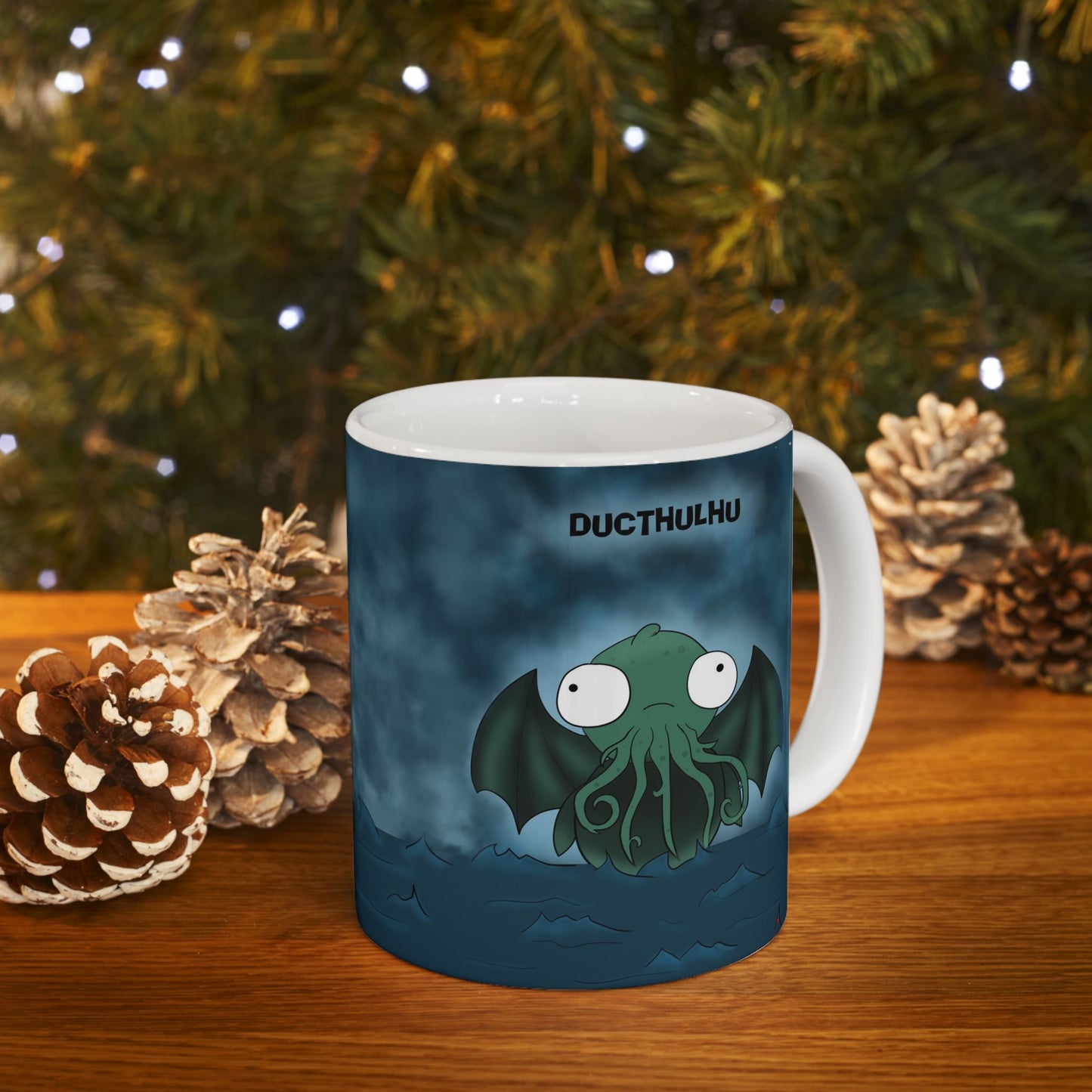 DuCthulhu | Cute and Funny Ceramic Coffee Cup | Dippy Duck Mug | 11oz/0.33 l