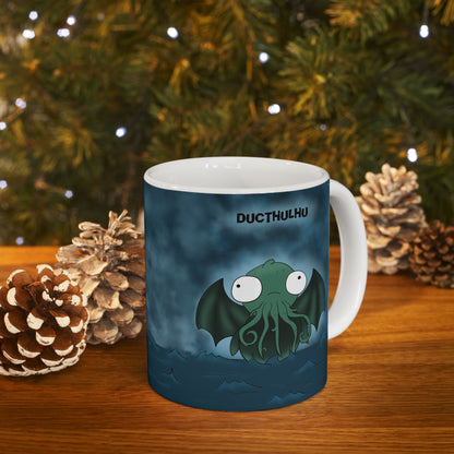 DuCthulhu | Cute and Funny Ceramic Coffee Cup | Dippy Duck Mug | 11oz/0.33 l