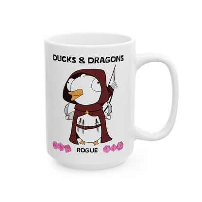 D&D Ducks And Dragons Rogue | Rogue Class Mug | Dungeons and Dragons Mug |  | Cute and Funny Ceramic Coffee Cup | 11oz/0.33 l