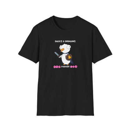 D&D Ducks And Dragons Fighter | Dippy Duck T shirt | Cute and Funny Unisex T shirt | Fighter Class Shirt | DnD Clothing
