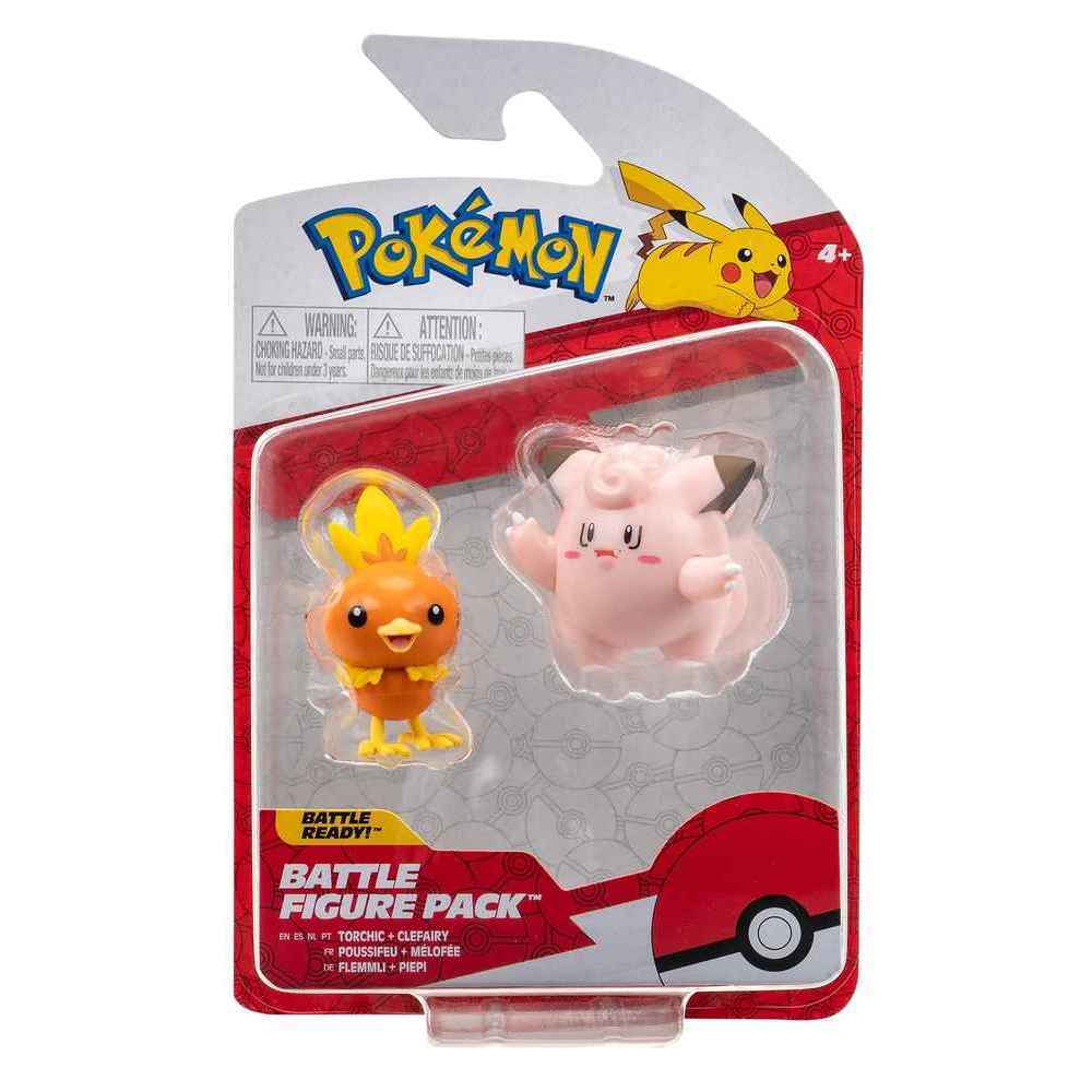 [Grade D] Pokemon Battle Figure Pack Torchic + Clerairy