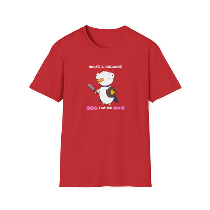 D&D Ducks And Dragons Fighter | Dippy Duck T shirt | Cute and Funny Unisex T shirt | Fighter Class Shirt | DnD Clothing