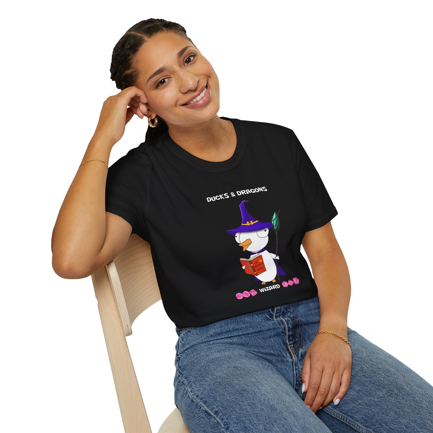 D&D Ducks And Dragons Wizard | Dippy Duck T shirt | Cute and Funny Unisex T shirt | Wizard Class Shirt | DnD Clothing