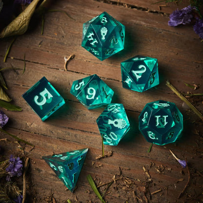 [Grade A] Crooked Moon Ghost Train Resin Dice Set