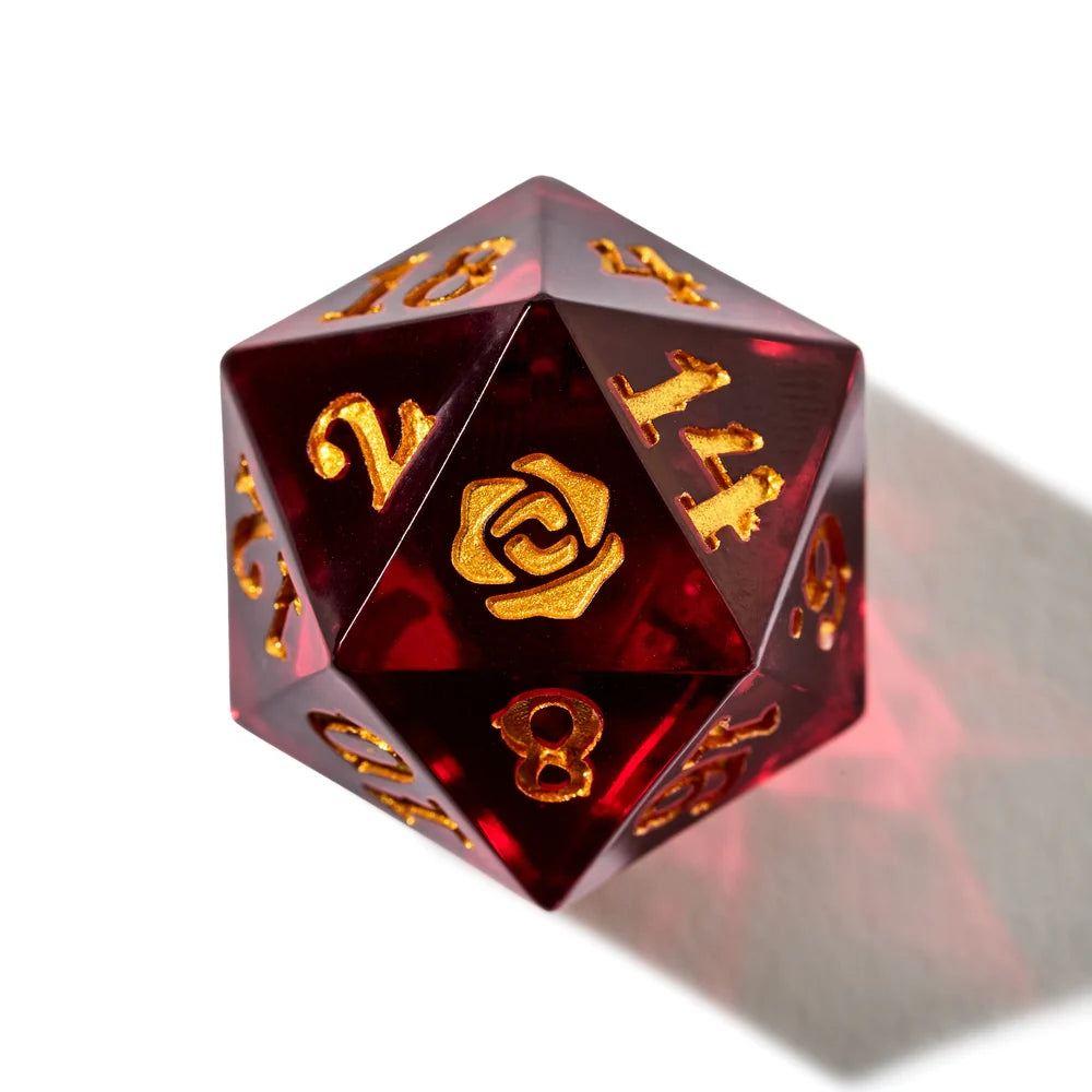 [Grade A] Crooked Moon Vampire Rose Dice Set