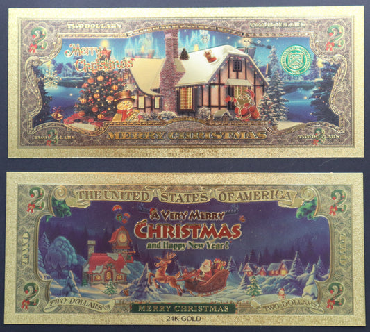 Christmas Collectible Golden Foil Banknotes