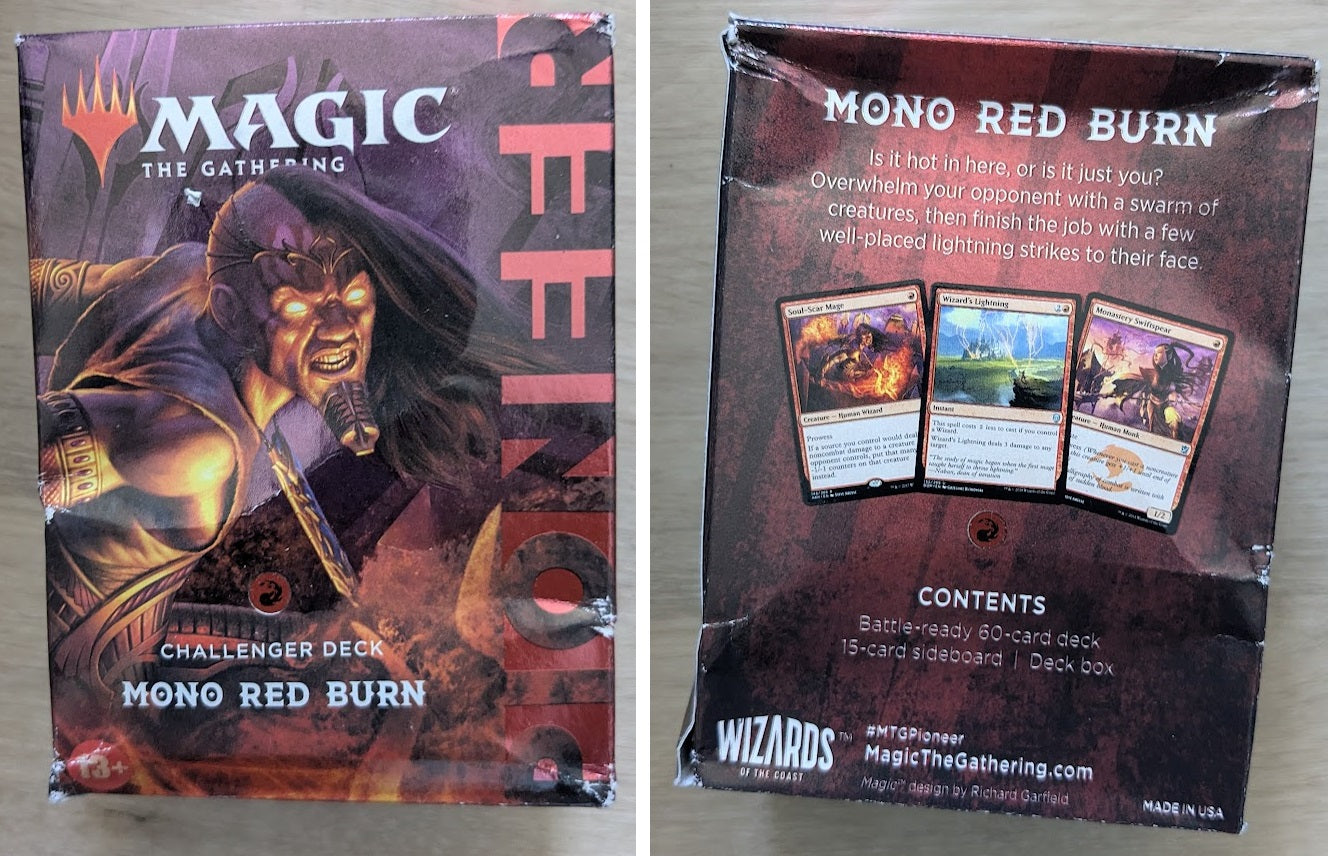Magic the Gathering Pioneer Challenger Decks 2021 Mono Red Burn