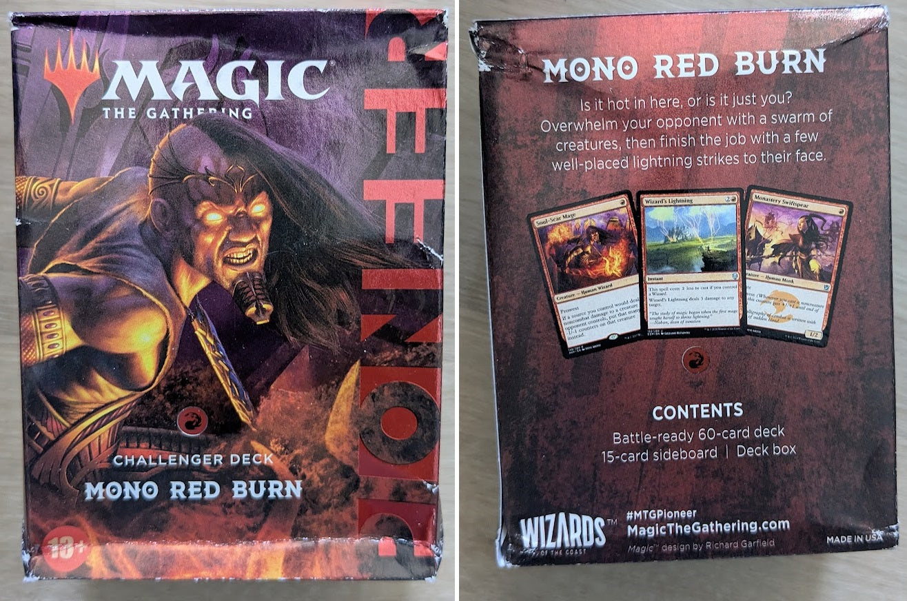 Magic the Gathering Pioneer Challenger Decks 2021 Mono Red Burn