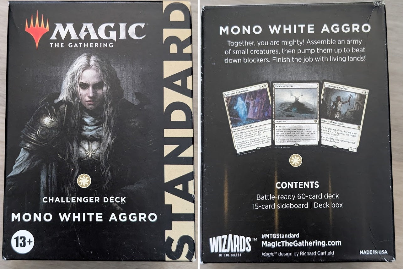 Magic the Gathering Challenger Decks 2022 WHITE Mono White Aggro