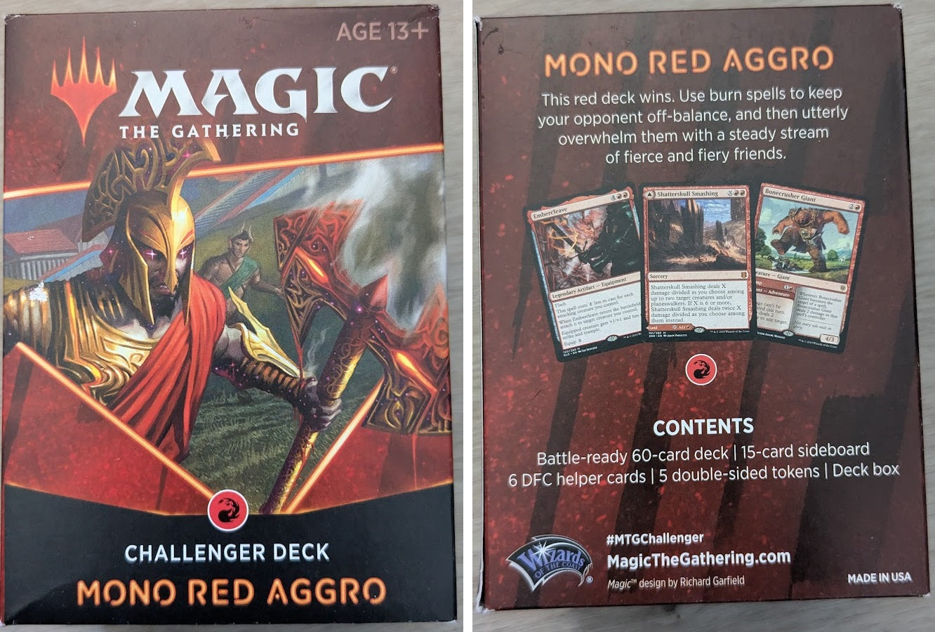 Magic the Gathering Challenger Decks 2021 Mono Red Aggro