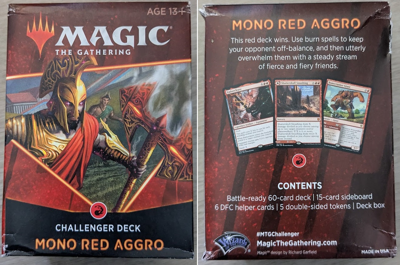 Magic the Gathering Challenger Decks 2021 Mono Red Aggro