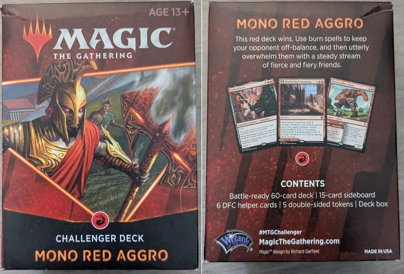 Magic the Gathering Challenger Decks 2021 Mono Red Aggro