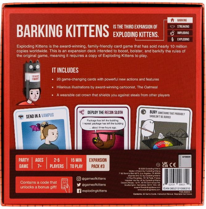 [Grade B] Barking Kittens (3rd Exploding Kittens Expansion)