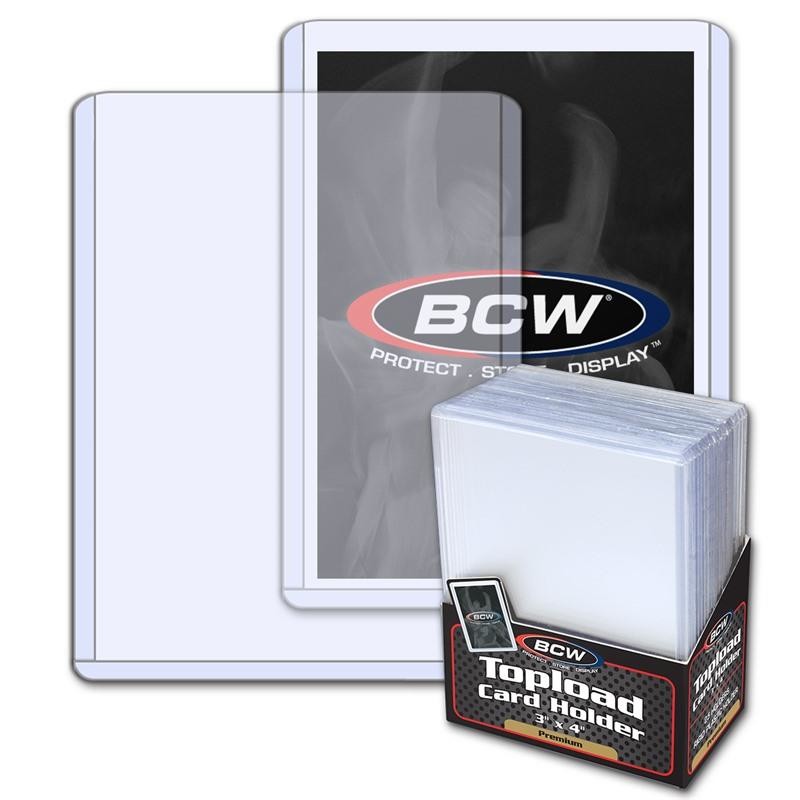 [Grade A] BCW Toploader Card Holder Premium (3" x 4") (25 Holders Per Pack)