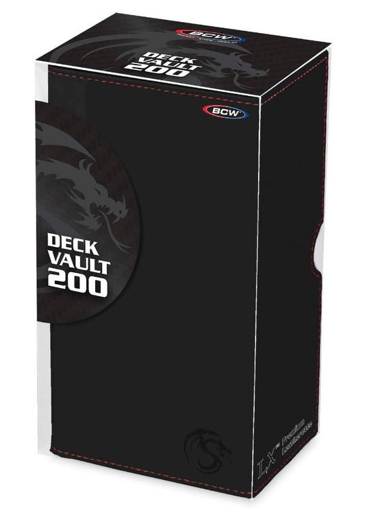 [Grade B] BCW Deck Vault Box 200 LX Black (Holds 200 Cards)