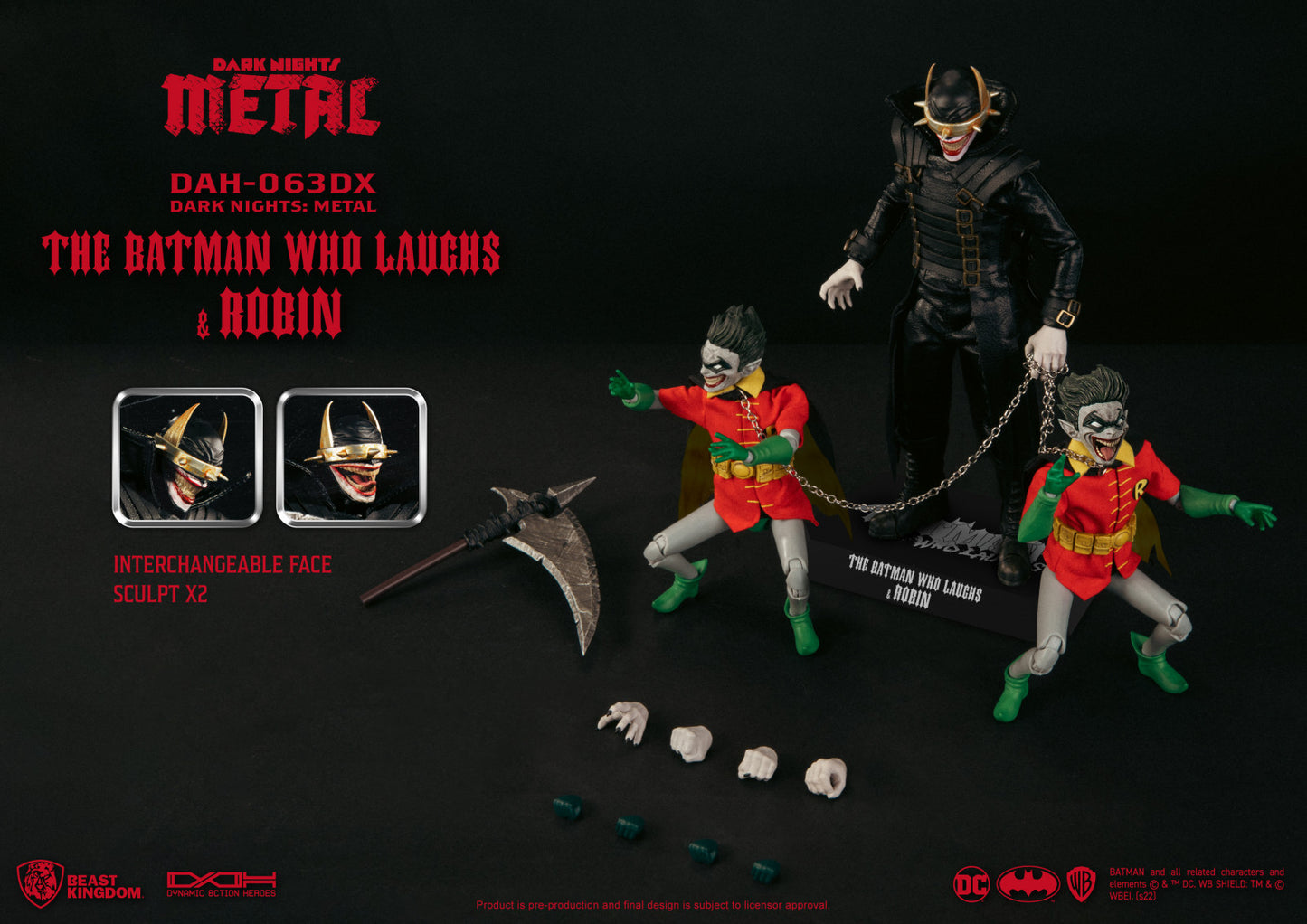 [Grade D] Beast Kingdom Dynamic Action Heroes The Batman Who Laughs and His Rabid Robins (2022 Exclusive)