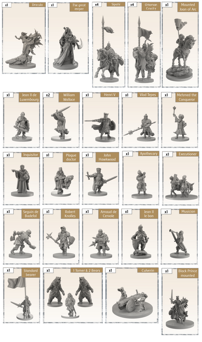 Time of Legends Joan of Arc 1.5 Reliquary 1. Miniatures Only!