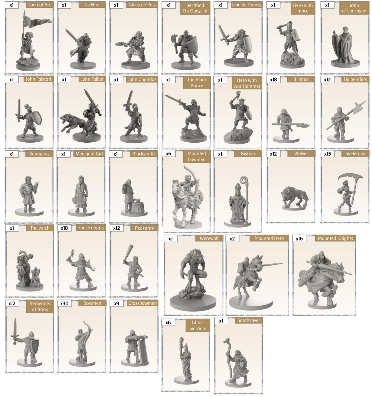 Time of Legends Joan of Arc Core Box 1. Miniatures Only!