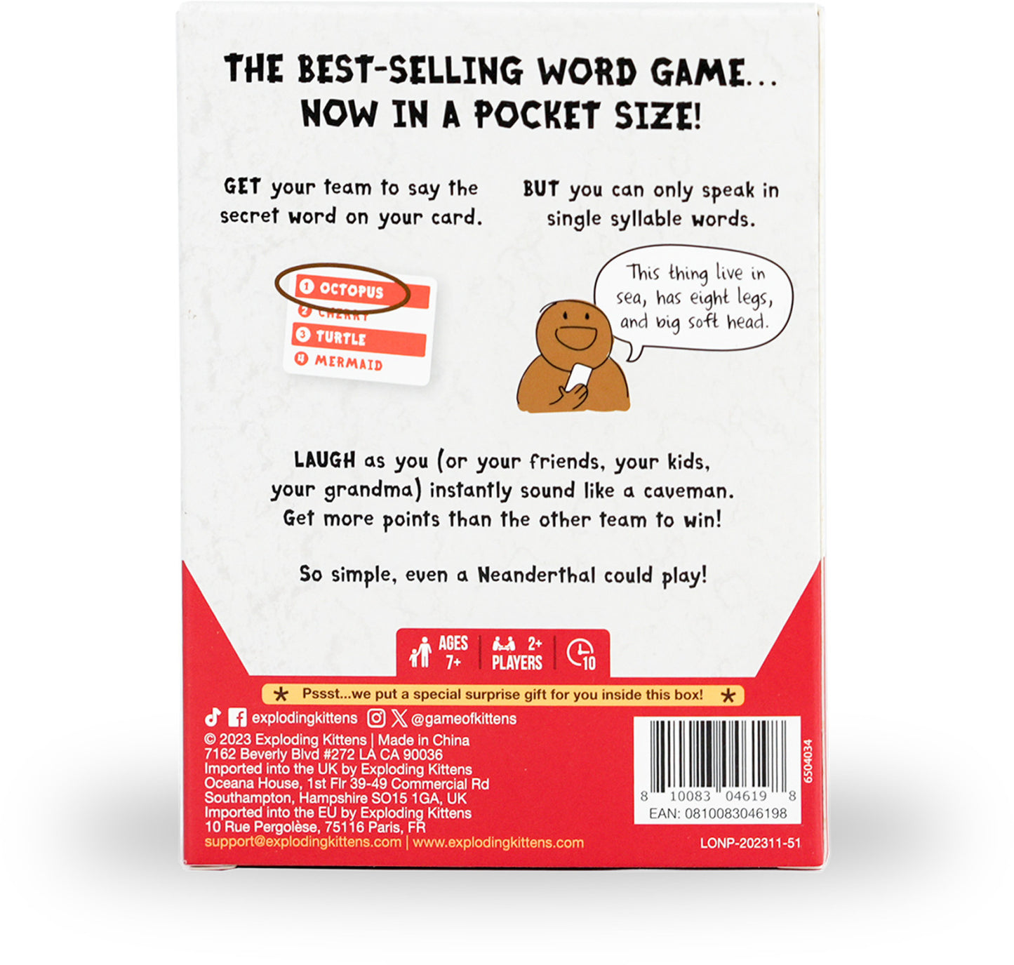 [Grade D] Grab & Game - Poetry For Neanderthals (by Exploding Kittens)
