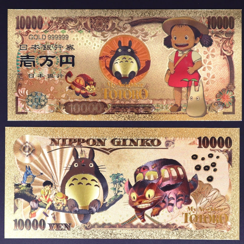 My Neighbor Totoro Collectible Golden Foil Banknotes