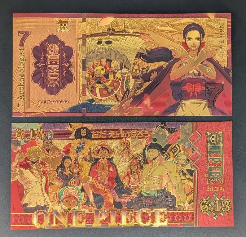 One Piece Deluxe Collectible Golden Foil Banknote