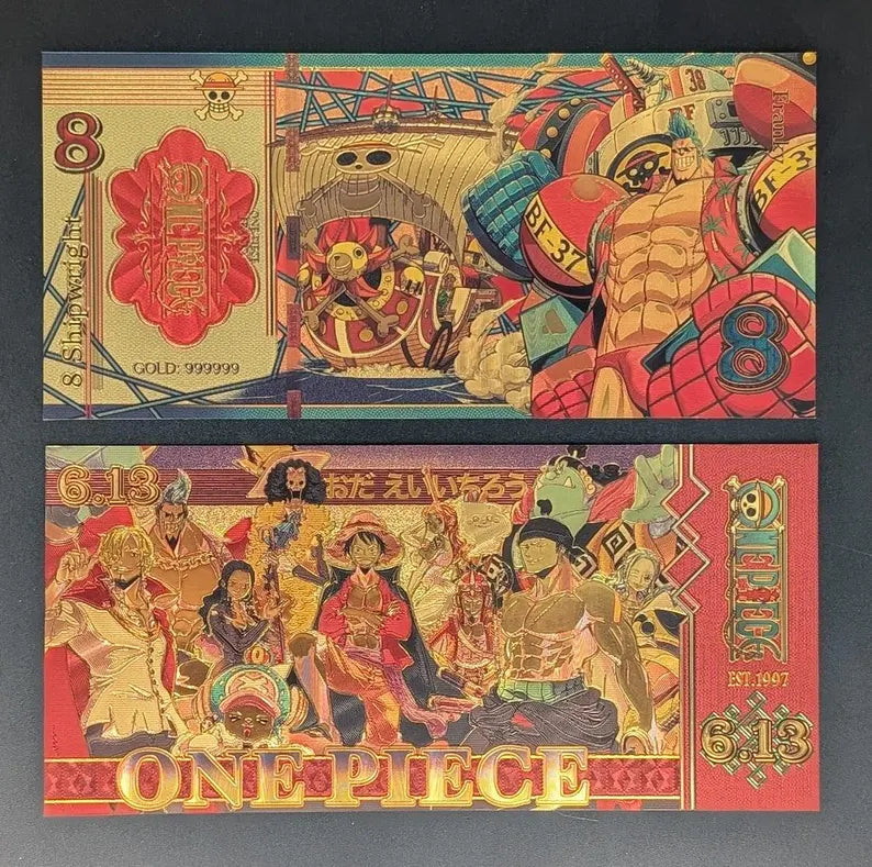 One Piece Deluxe Collectible Golden Foil Banknote