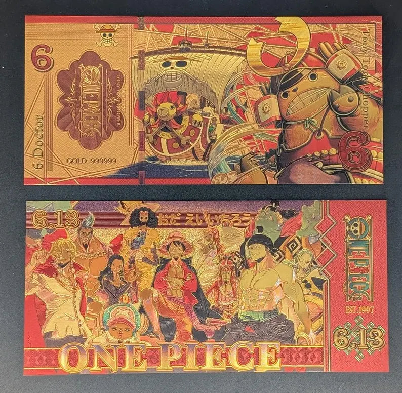 One Piece Deluxe Collectible Golden Foil Banknote