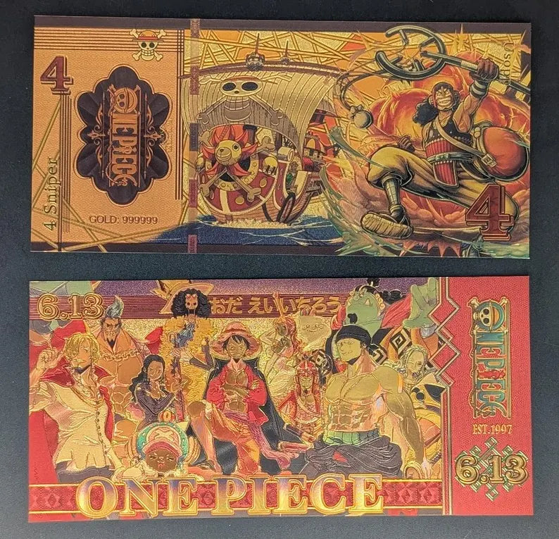 One Piece Deluxe Collectible Golden Foil Banknote
