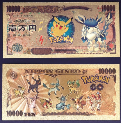 Pokemon Mega Evolutions Collectible Golden Foil Banknote