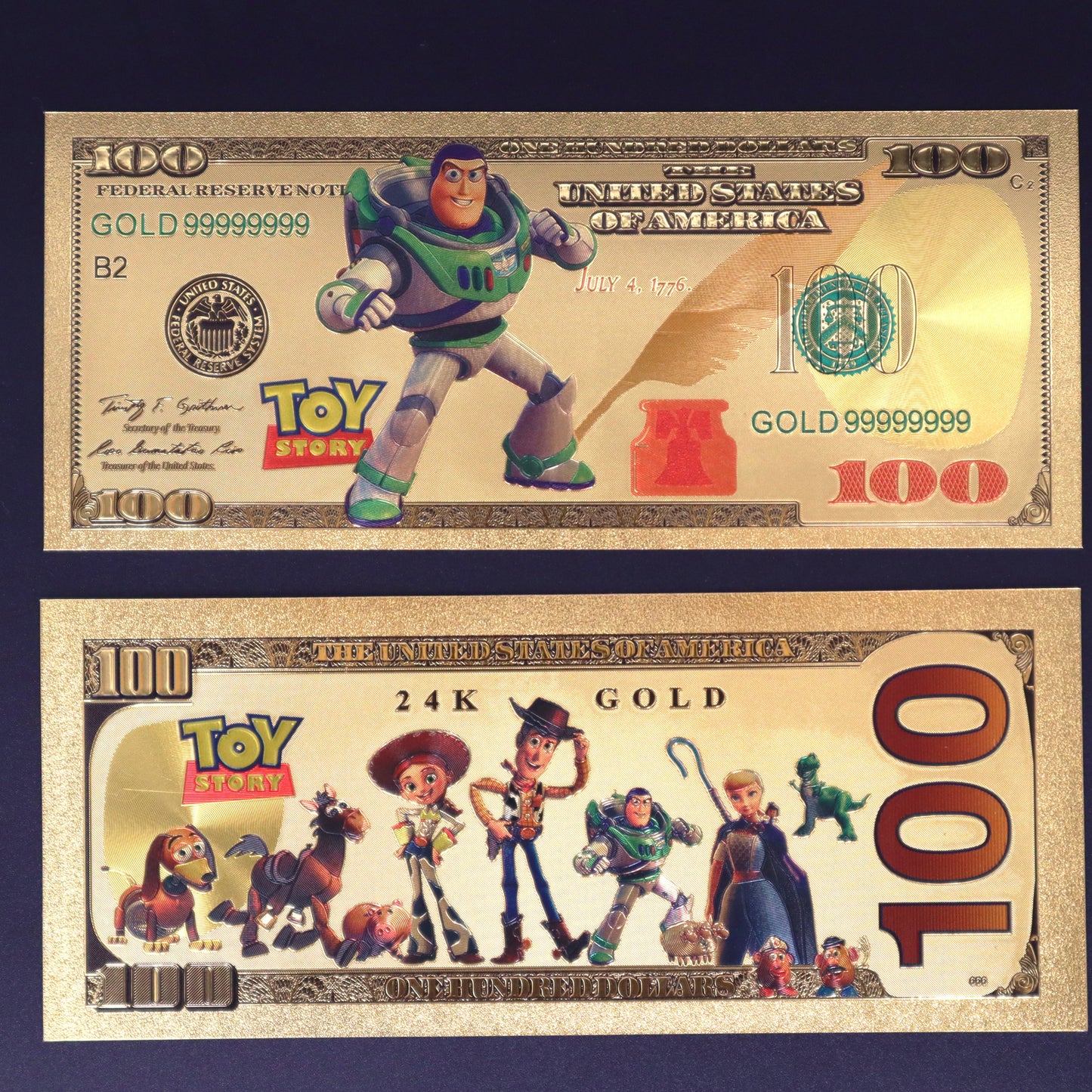 Toy Story Collectible Golden Foil Banknotes