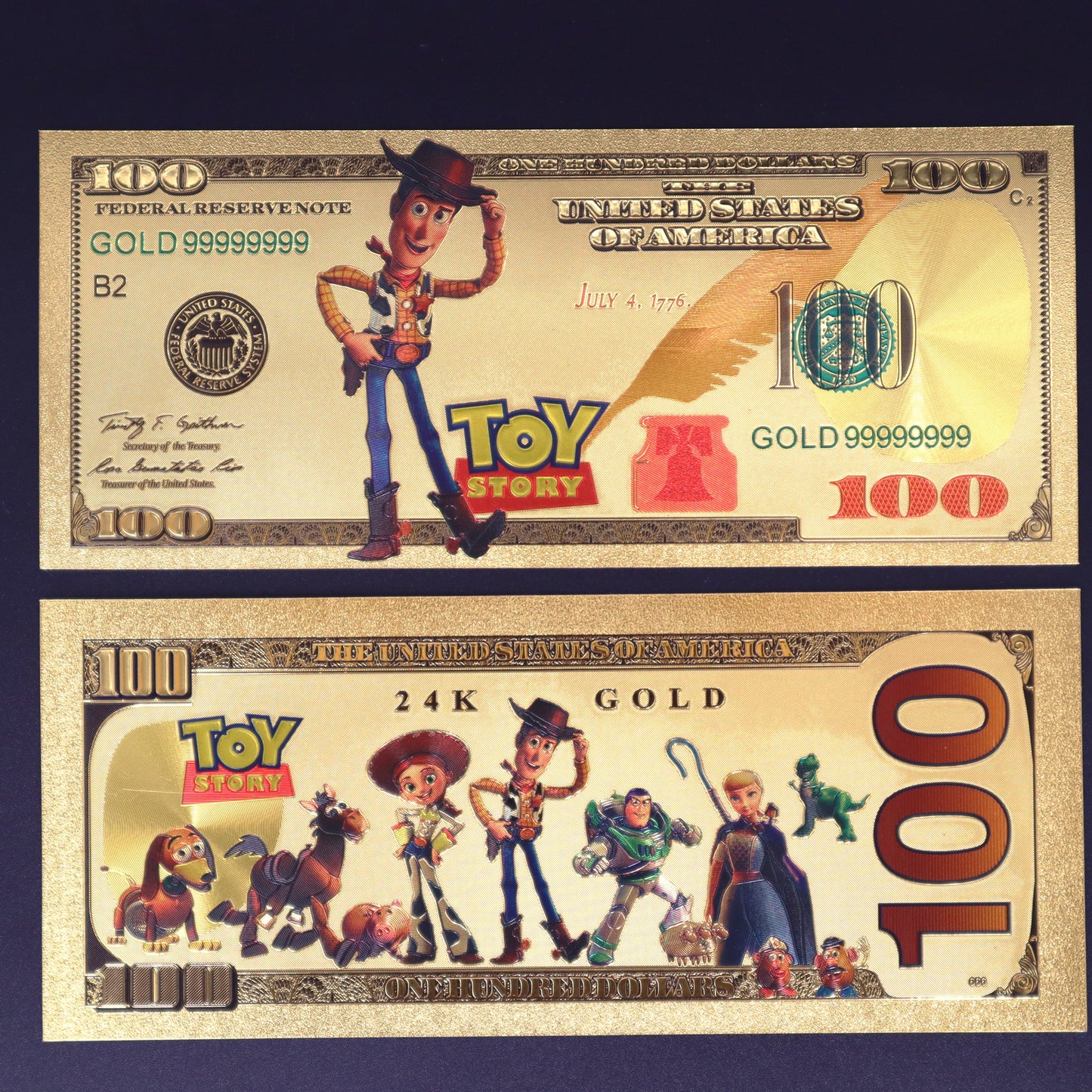 Toy Story Collectible Golden Foil Banknotes